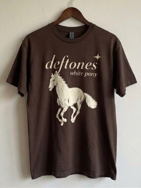 Gildan Brown Deftones White Pony Graphic Tee | Unisex Shirt
